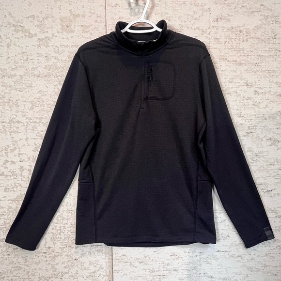 Ten Thousand Men's The Over Zip Pullover Black Polartec Stretch Performance Sz M - Picture 1 of 16